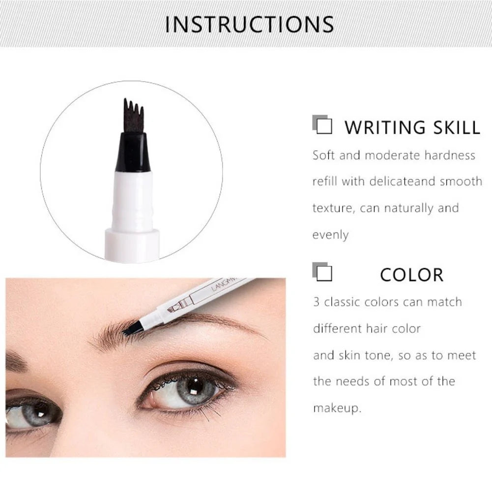 Buy 1 Get 1 Free 4 Tip Waterproof Eyebrow Pen